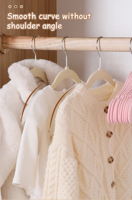 Appendiabiti Bambini In Velluto 60 Pezzi - Con 8 Fermagli E Ganci Girevoli, Antiscivolo, Ultra Sottili Per Armadio - Foto 10