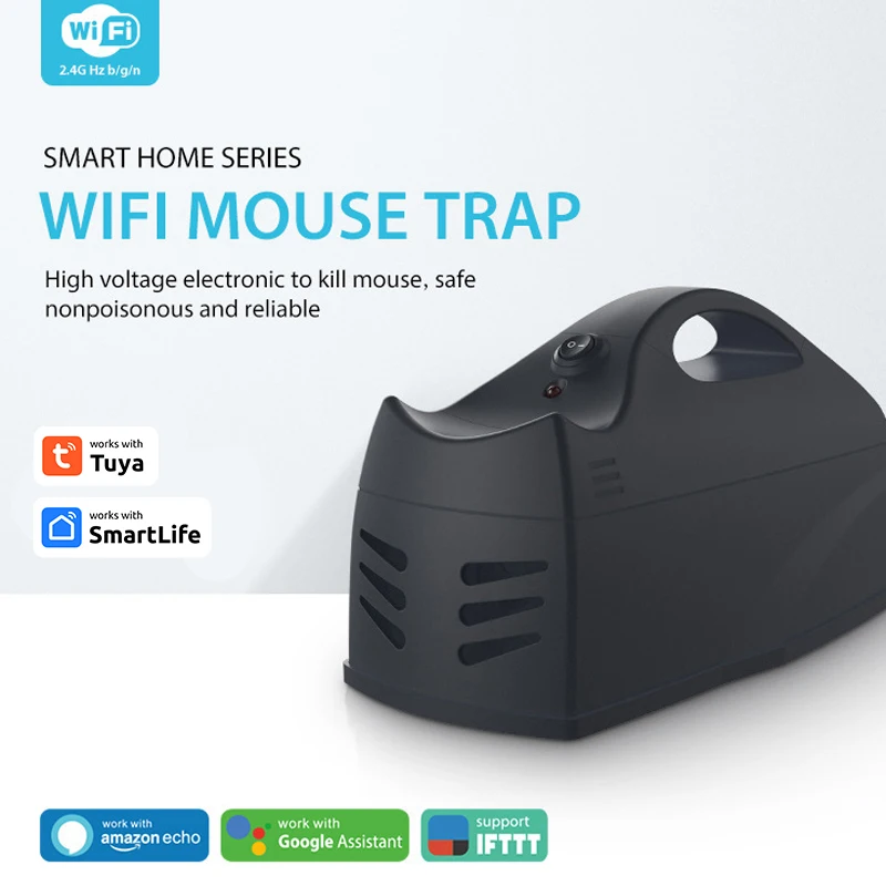 

Rat Pest Trap 2.4ghz App Control High Sensitivity Wifi Wireless Smartlife Mousetrap Sensor Black Tuya Mouse Killer Rodent Killer