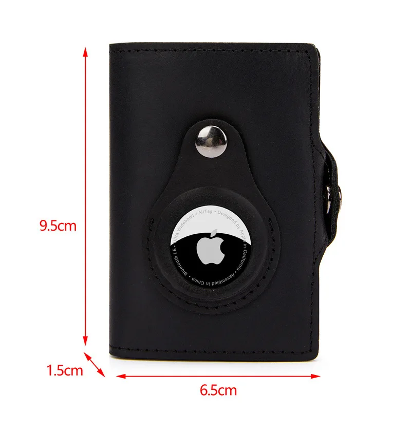 INDISPENSABLE Airtag Apple Original Case Slim Leather Cardholder RFID Blocking Wallet Purse For Men Tri-fold Card Holder Luxury