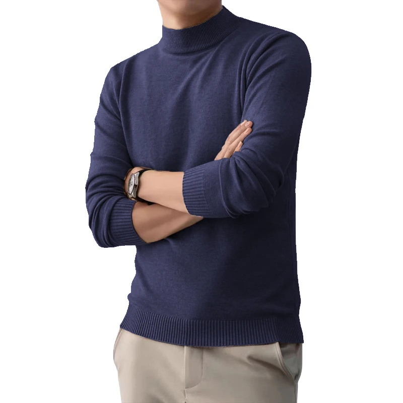 Animal Game Mens Casual Turtle Neck Knitted Sweaters Long Sleeve Thermal Men's Cold Blouse Pullover Luxury Sweaters for Men