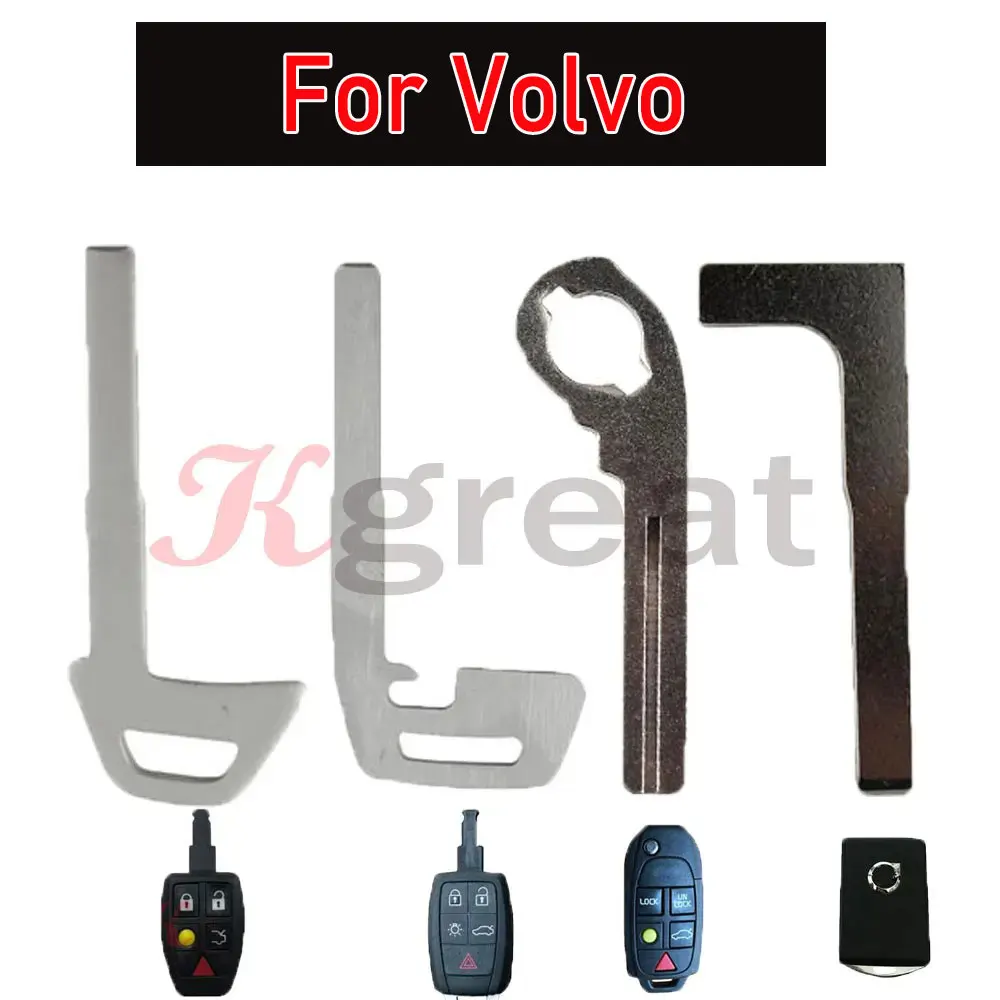 

10pcs Small Key Blank for Volvo XC60 XC90 C30 S80 Replacement Insert Uncut Emergency Remote Car Key Case Emergency Blank Blade
