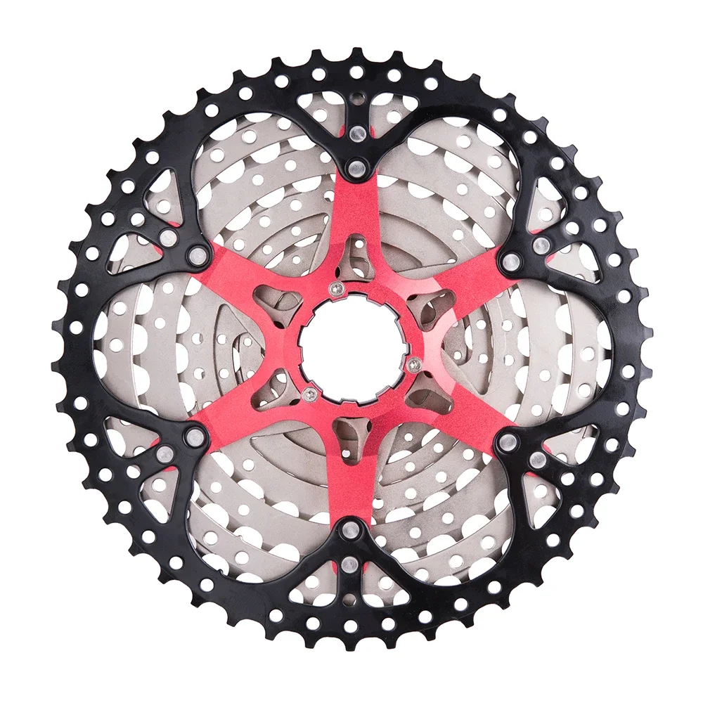 Bicycle Cassette ZTTO 9 Speed 11-46T MTB Bicycle Cassette And Mountain Bike Chain Wide Ratio Sprockets 9s k7 9speed Freewheel