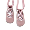 Baby Girl Dance Shoes Spring Toddler Ballerina Sweet Very Light Ribbon Crib Shoes Kids Princess Shoes Soft Sole Dress Footwear 6