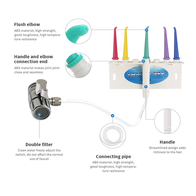 Dental SPA Faucet Oral Irrigator Water Jet Toothbrush Floss Dental Water Flosser Oral Hygiene Instrument dental water flosser