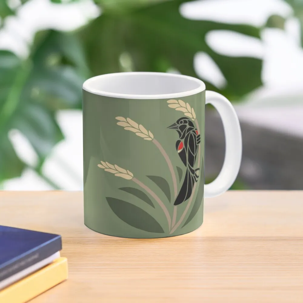 

Red-winged Blackbird with Grain Coffee Mug Tourist Thermal Cups To Carry Mug