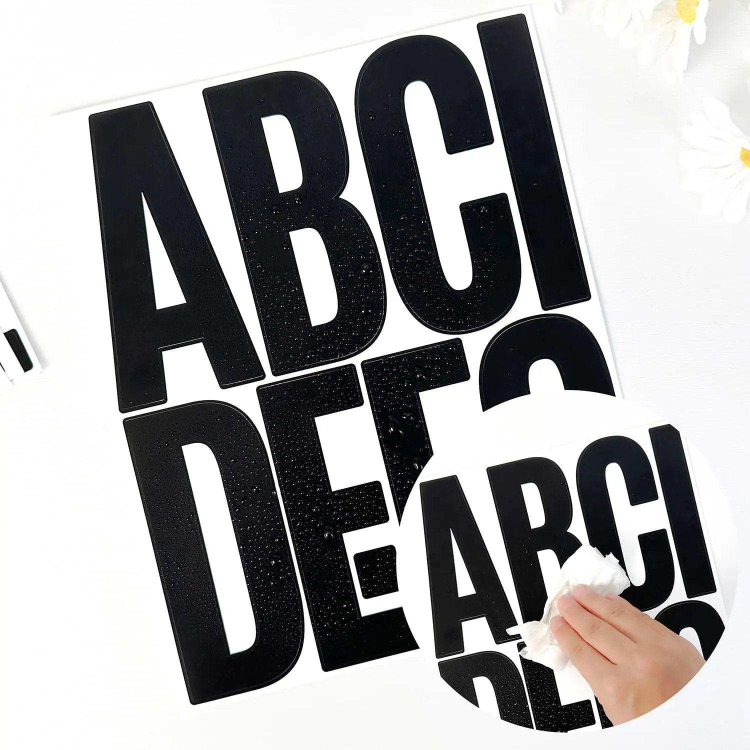 5 inch Big Letter Numbers Stickers 4 Sheets Vinyl Self Adhesive Stickers for Mailbox Homes Businesses Address Party Office Deco