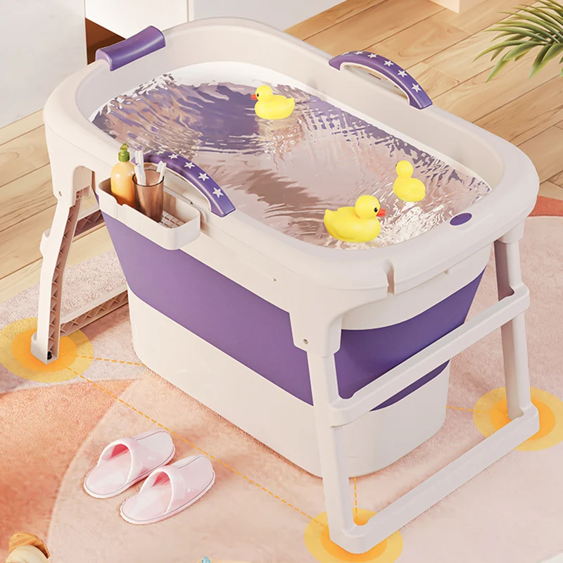 

Portable Folding Bathtub Adult Children Swimming Plastic Bucket Freestanding Bathtub Anti Slip Baignoire Bathtub Accesoires