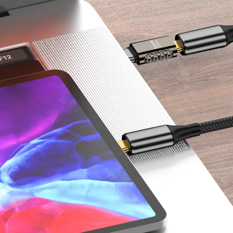 USB-C 90 Degree Adapter: High-Speed 20Gbps, 8K Video, 100W Fast Charging