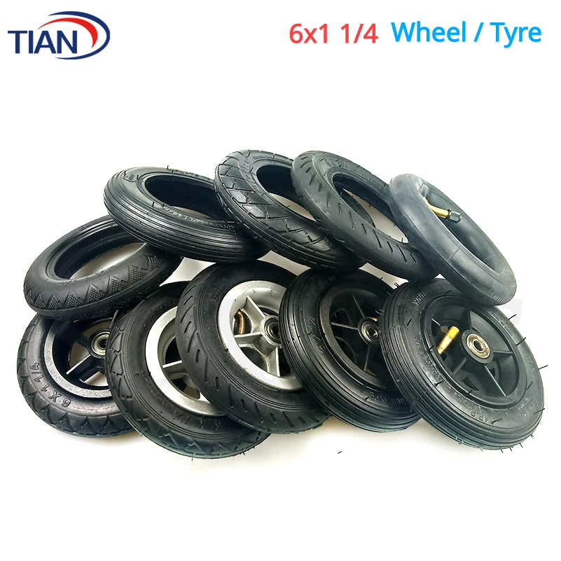 6x1 1/4 wheel tyre 6 Inch Pneumatic / solid Tire Motorcycle 150MM ...