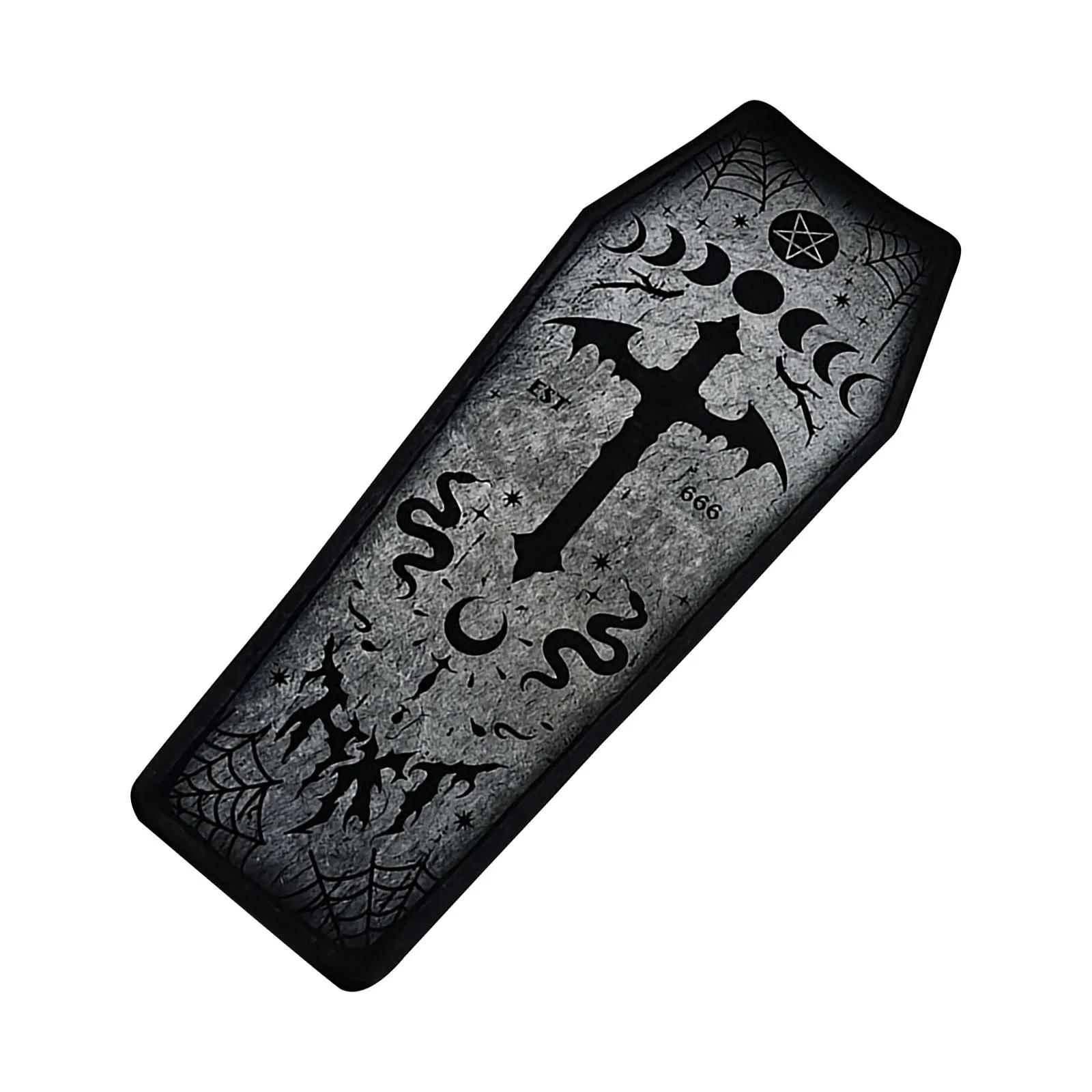 Witch Style Carpets for Living Room Halloween Bedroom Decor Vampire Carpet Dark Gothic Coffin Door Mat Original Design Rug