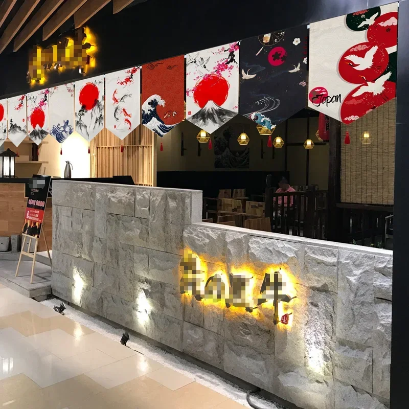 Japan Ukiyo-e Short Door Noren Curtain Ramen Pennant Kitchen Partition Half-Curtain Resturant Entrance Hanging Flag Banner Decor 2