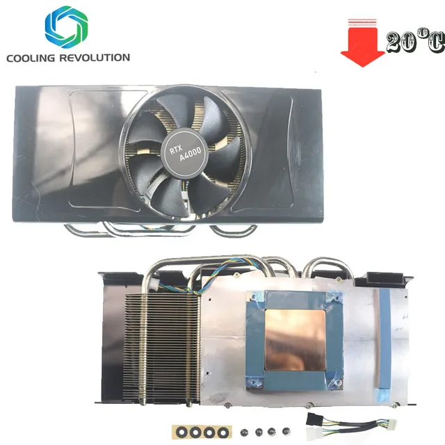 Upgraded heatsink fan for Quadro RTX A4000 Graphics Video Card Heatsink