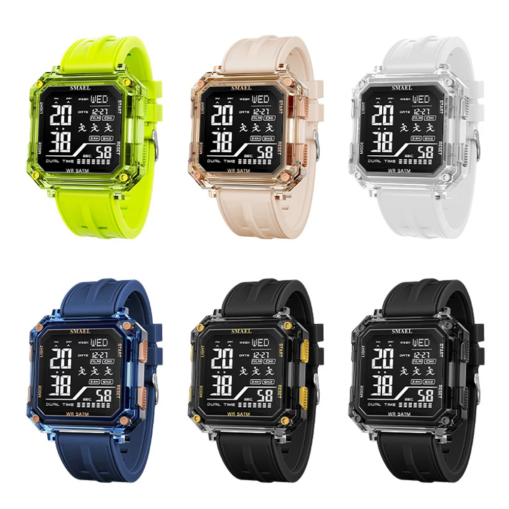 Smael Brand New Men's Led Electronic Watch Waterproof Sports Alarm Clock Multi Functional Fashion Electronic Wrist Watch Gift, Alina Gadgets