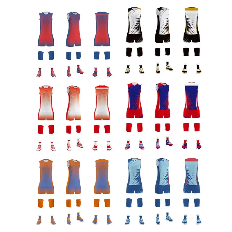 Summer New Volleyball Uniform Set Men's Sleeveless Women's Short Sleeve Shorts Training Competition Badminton Sports Wear