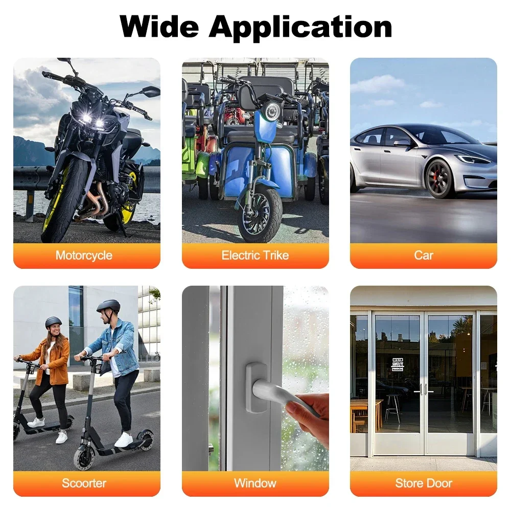 Awapow Wireless Vibration Alarm with Remote Control – 110dB Loud Anti-Theft Security for Bikes, Doors, and Windows