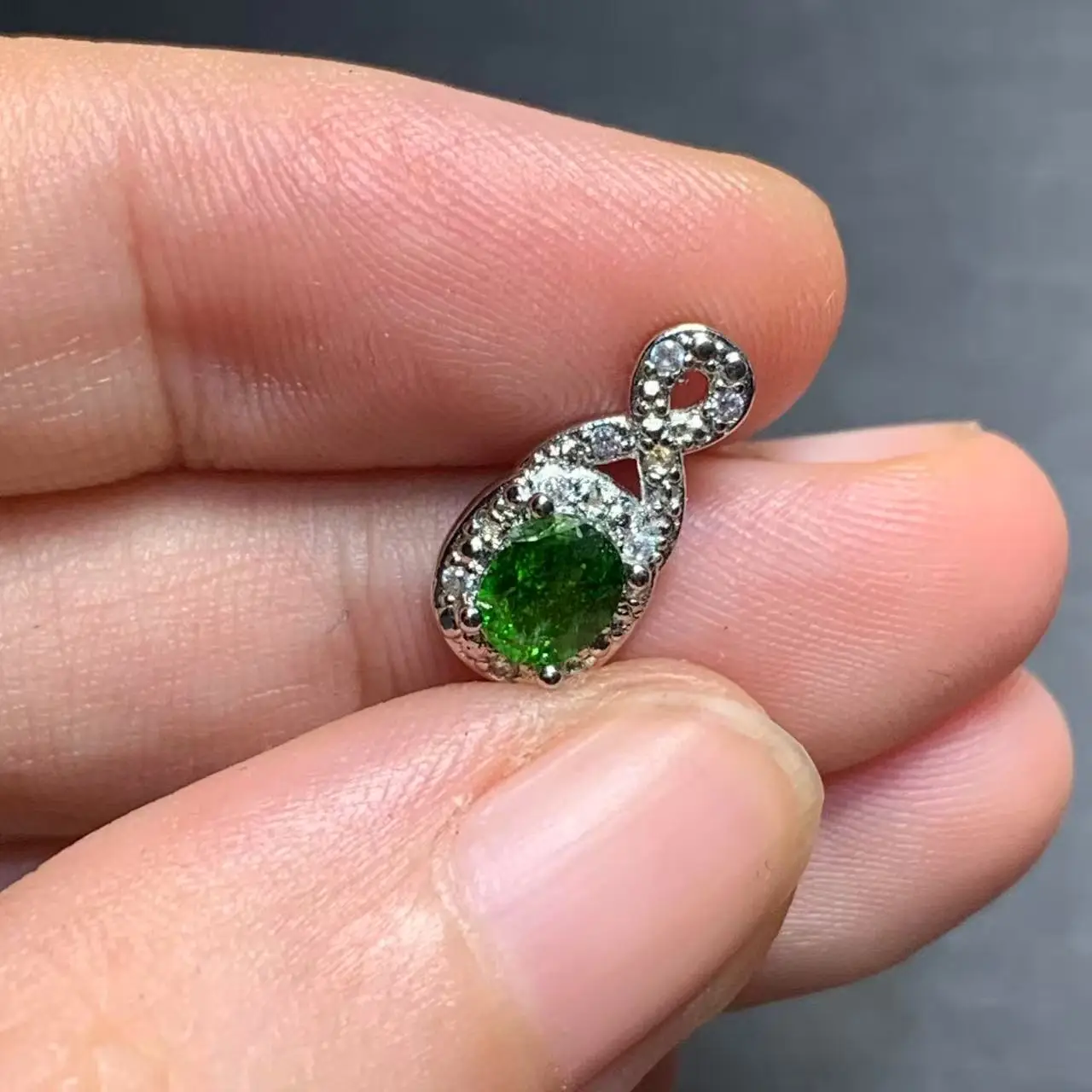 MM Natural Diopside Stud Earrings For Women COPPER Vintage Femme Gift Prevent Allergy Fine Jewelry Stone