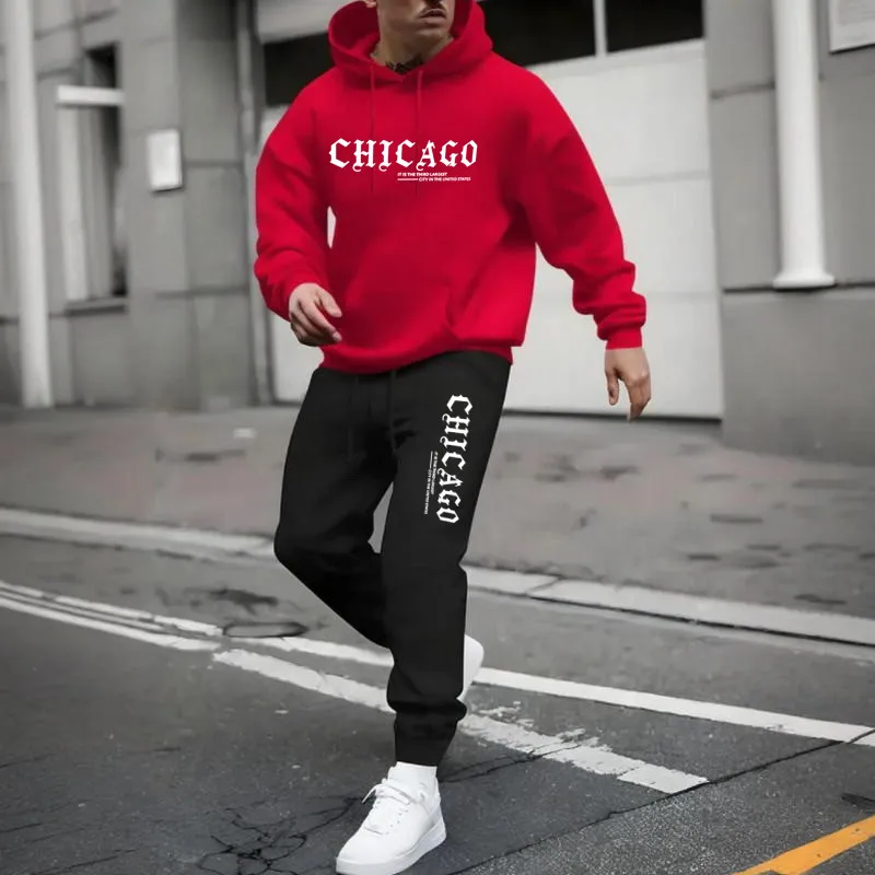 Men's Sports Suits Fashion Tracksuit Women Hoodies + Pants Two Pieces Sets Running Casual Sweatshirts Sweatpants Men's Clothing 5