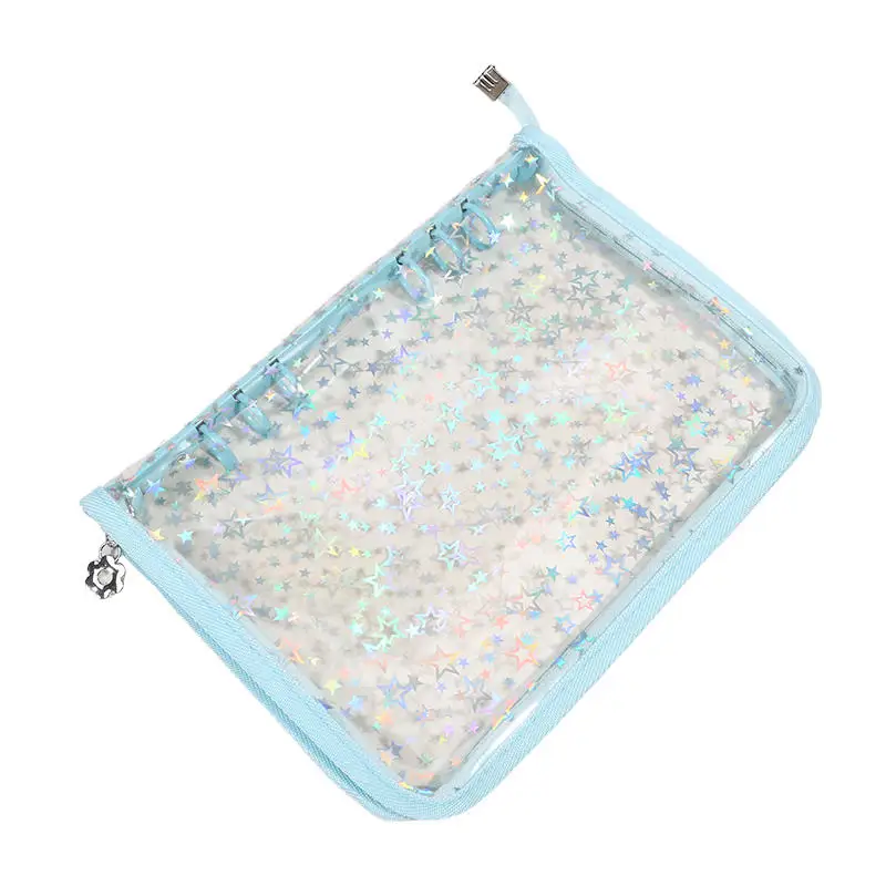 A5 Laser Stern Zipper Binder Fotokarten Mädchen Ins DIY Journal Tagebuch Transparent Kpop Idol Karte Fotoalbum Sammeln Buch Schreibwaren – Detail 17