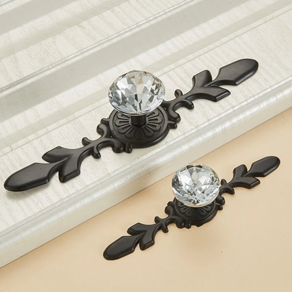 Description Picture 4 of itemZinc Alloy Crystal Handles Furniture Hardware Single Hole Cabinet Door Pulls Easy Installation Glass Drill Cabinet Knobs Home