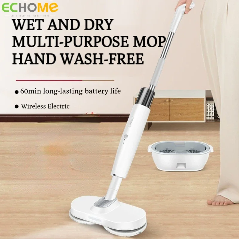 

ECHOME Wireless Electric Mop with Bucket Handheld Mop Cleaning Floor Mops Home Washing and Sweeping Machine Automatic Cleaner