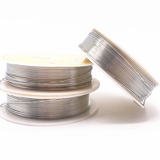 0.2/0.3/0.4/0.5/0.6/0.7/0.8/1.0 mm Brass Copper Wires Beading Wire For Jewelry Making silver colors