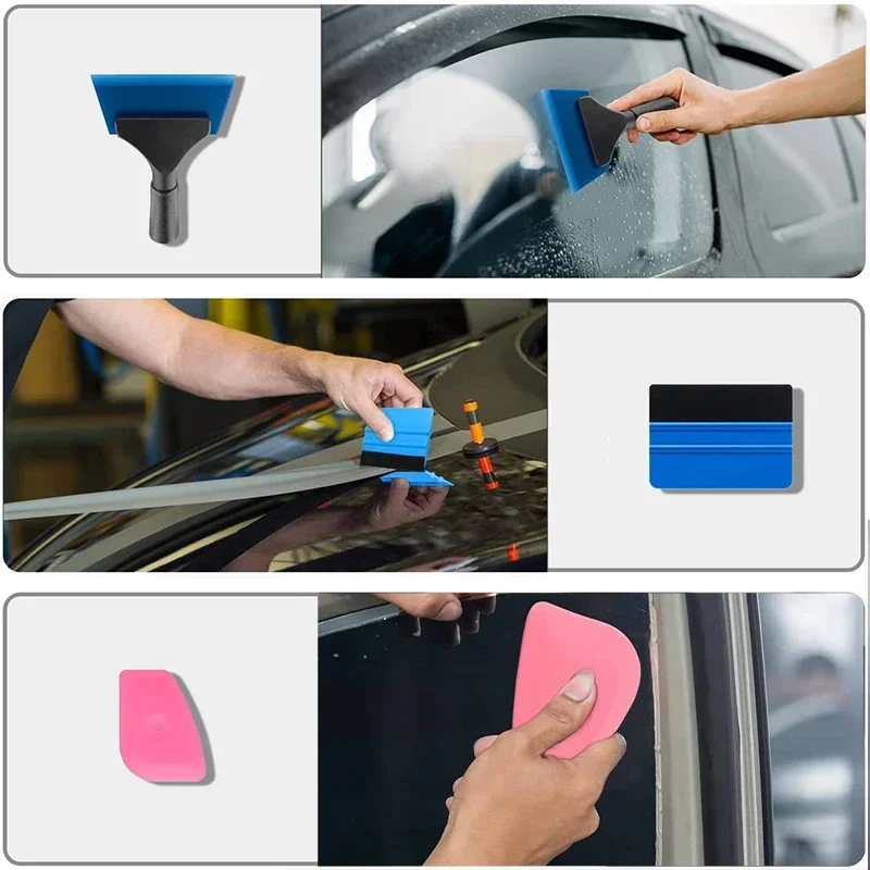Window Film Application Car Tint Installation Tools with Spray Bottle PPF Squeegee Felt Glass Protective Vinyl Wrap Tinting Kit