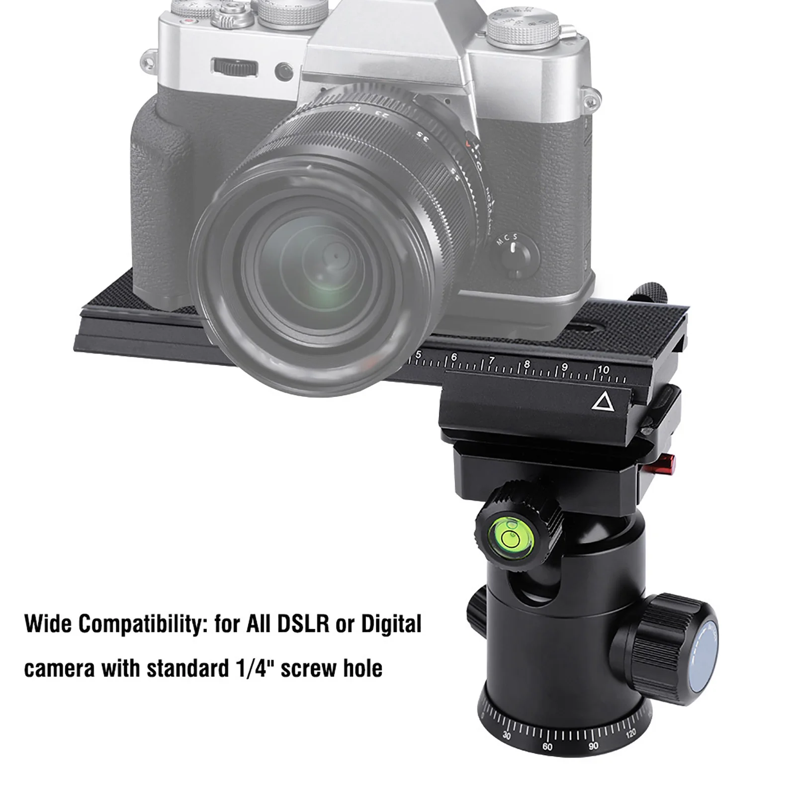 2 Way Macro Focusing Rail Slider 2 Way Macro Focusing Rail Slider with 1/4" Mounting Screw for Close up Shooting Camera