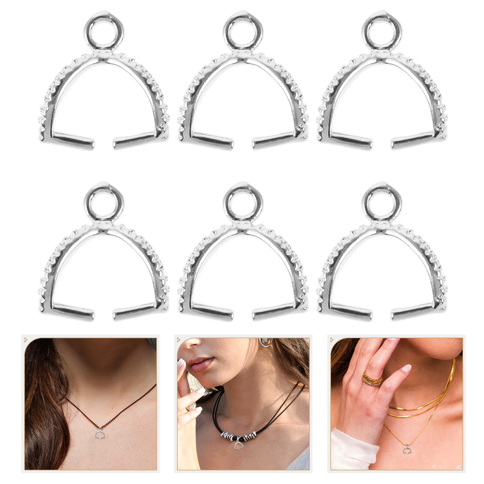 

20 Pcs Guazi Button DIY Necklace Pendant Clasp Connect Buckle Connector Pinch Bails Buckles Copper Jewelry Connecting Charm