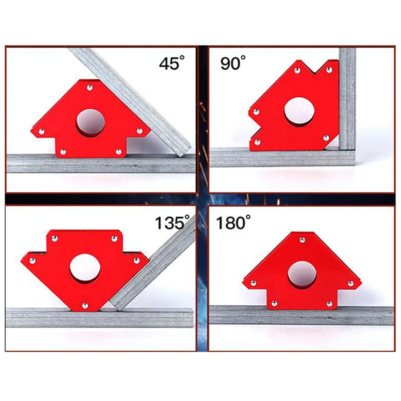 1 Pcs 25lbs Square Welded Holder Welding Magnetic Holder Strong Magnet Angle Arrow Soldering Locator Magnet Welding