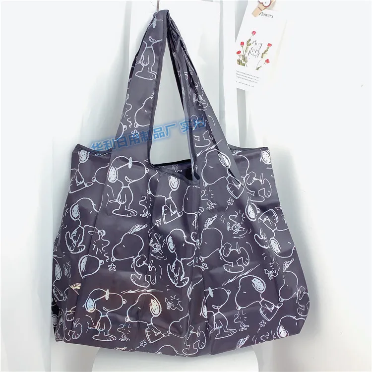 Snoopy Nylon Folding Shopping Bag Cartoon Girl Boy Shoulder Bag Storage Bag Eco Bag handbag 5