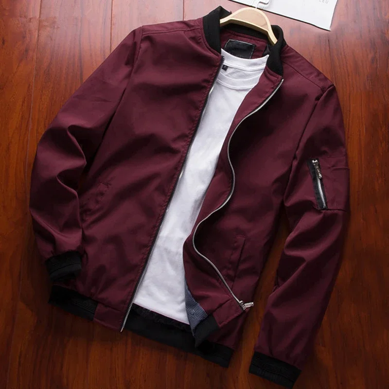 

lus Size Sportswear Bomber Jacket Baseball Jackets Men's casual Autumn Slim Fit mens jackets Military coats Brand Mens Jackets