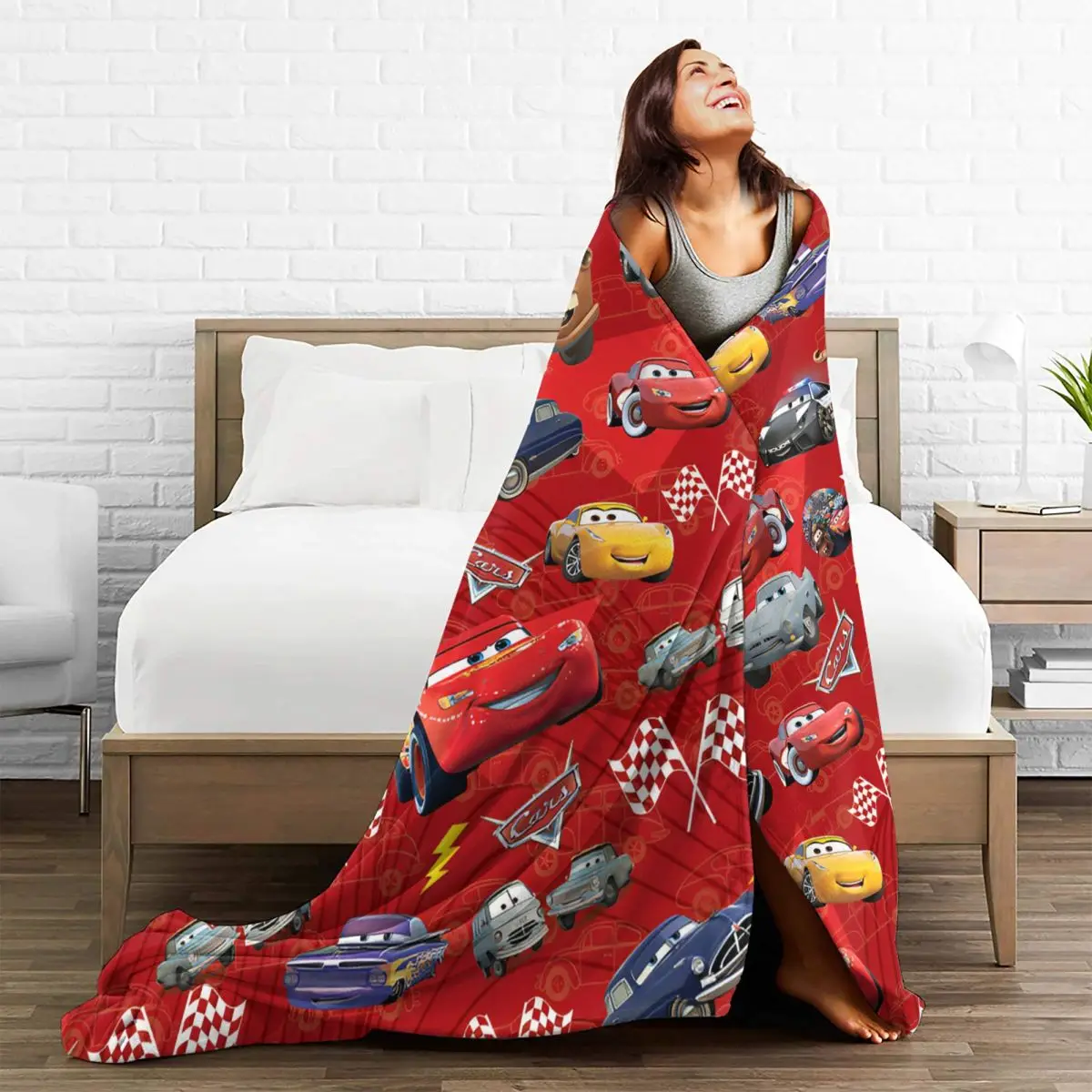 Cars Lightning McQueen 95 Flannel Blanket Life Is A Highway Super Warm Throw Blanket for Couch Bed Picnic Bedspread Sofa Bed 4