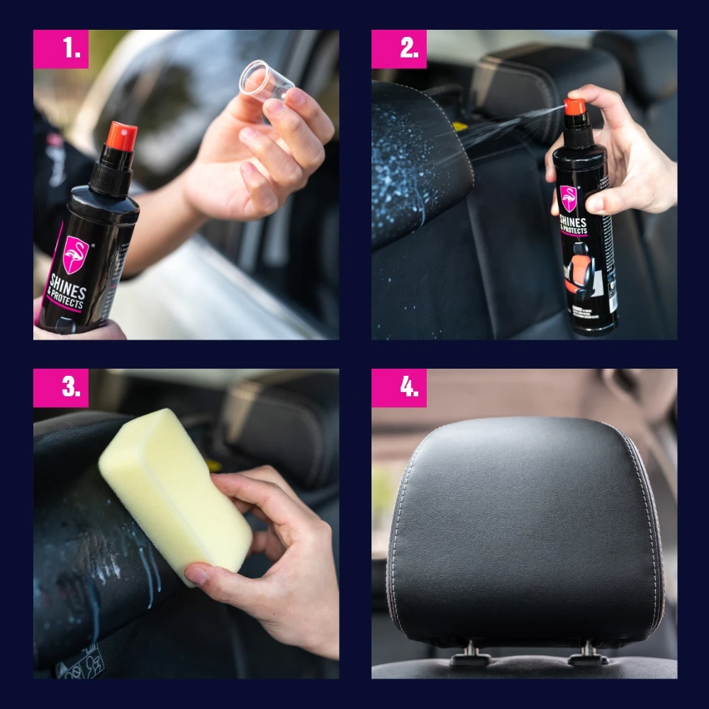 Car Restorer Paste Flamingo F027 295ml Plastic Leather Restorer Quick Coat Liquid Wax