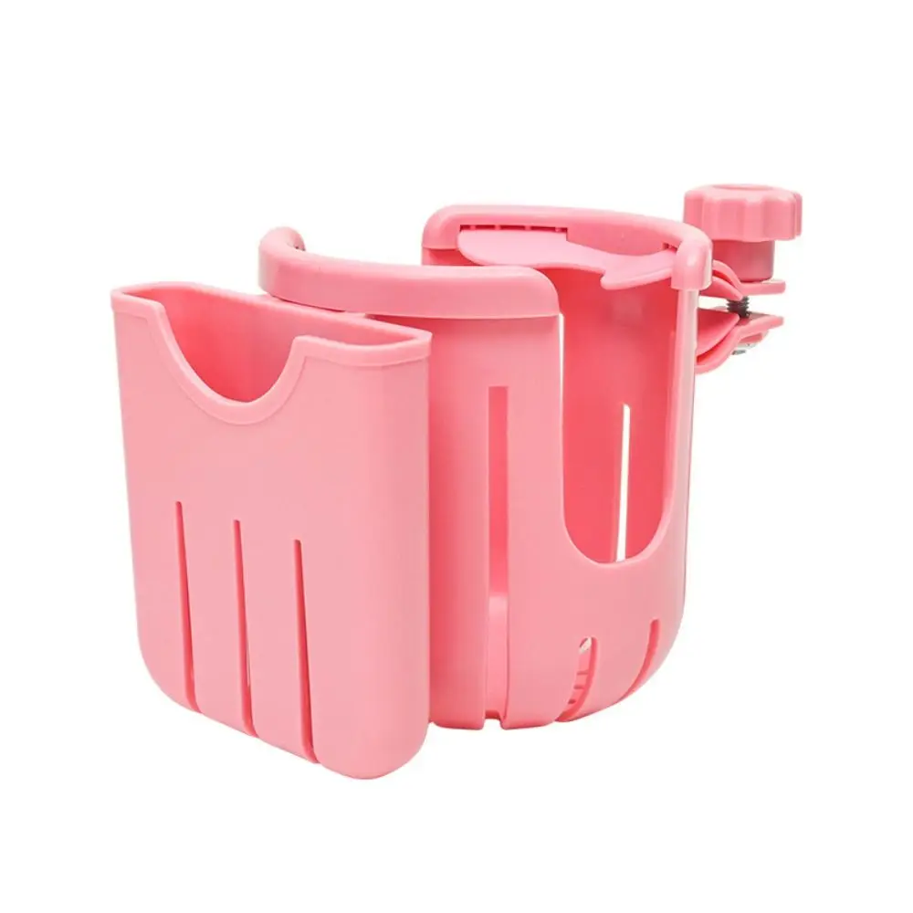 Baby Stroller Water Cup Holder Baby Pram 2-in-1 Milk Bottle Rack Pink Black Multi-function Mobile Phone Holder