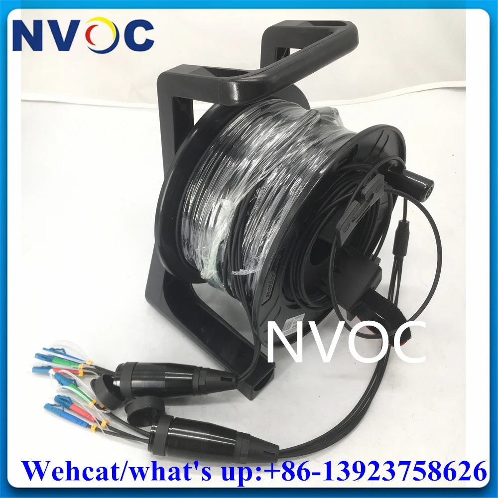 

SM,4C,G657A1,150M Fiber Optic Patch Cord,Outdoor 4Cores Waterproof PDLC/ST/FC/SC Single Mode Armored Cable with PCD235 Reel/Roll