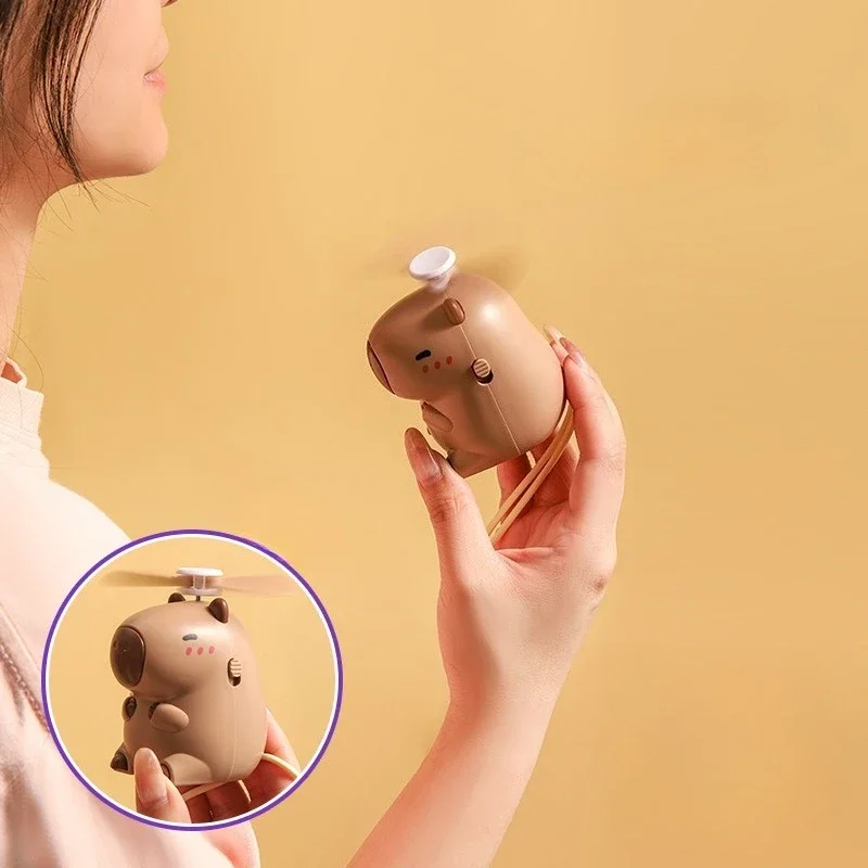 Portable Cartoon Mini Neck Fan for Kids and Women