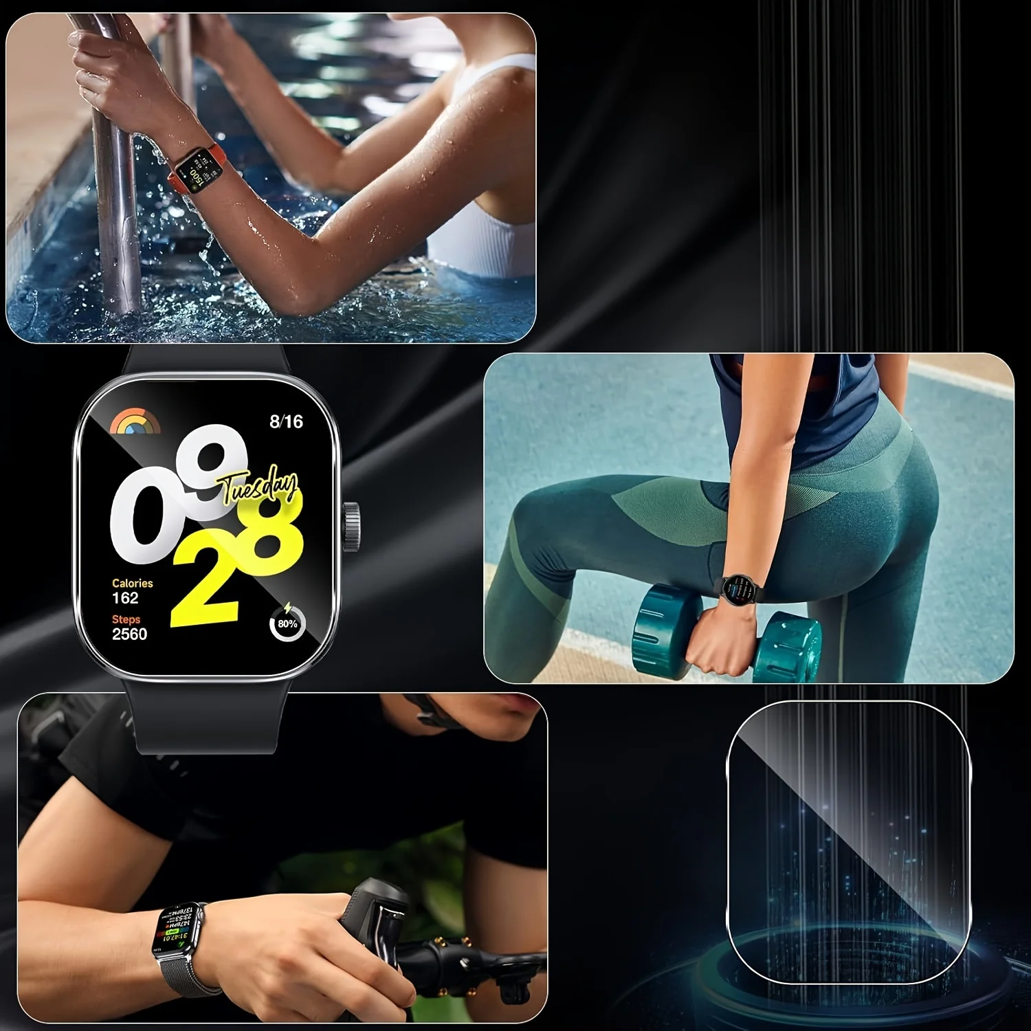 Premium Tempered Glass Screen Protector for Smartwatches - 3-5 Pack