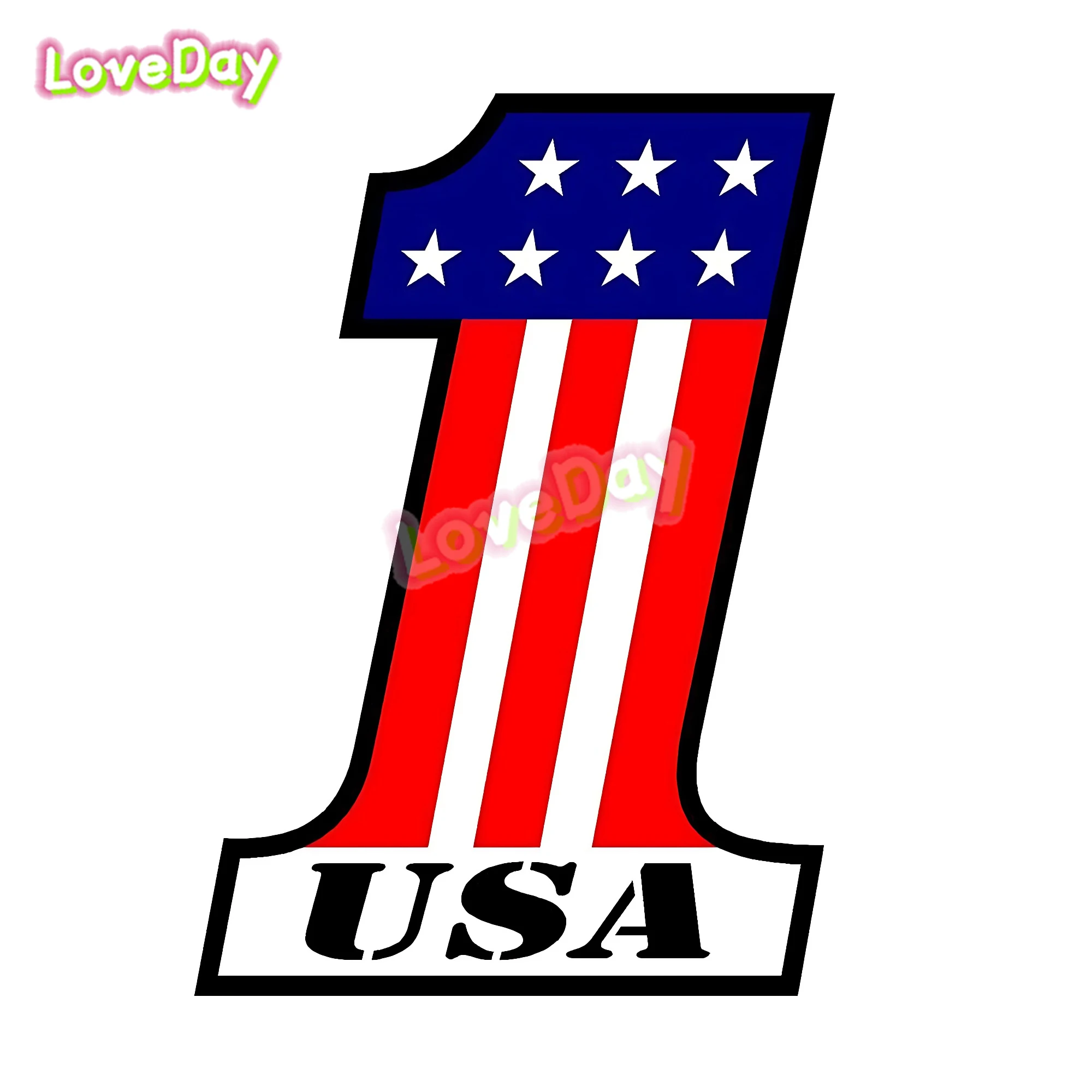 מספר ארה"ב # מדבקת דגל אמריקאי עם דמות גולגולת לקישוט רכיבה על אופנוע, מדבקת ויניל מספר אחד בארה"ב