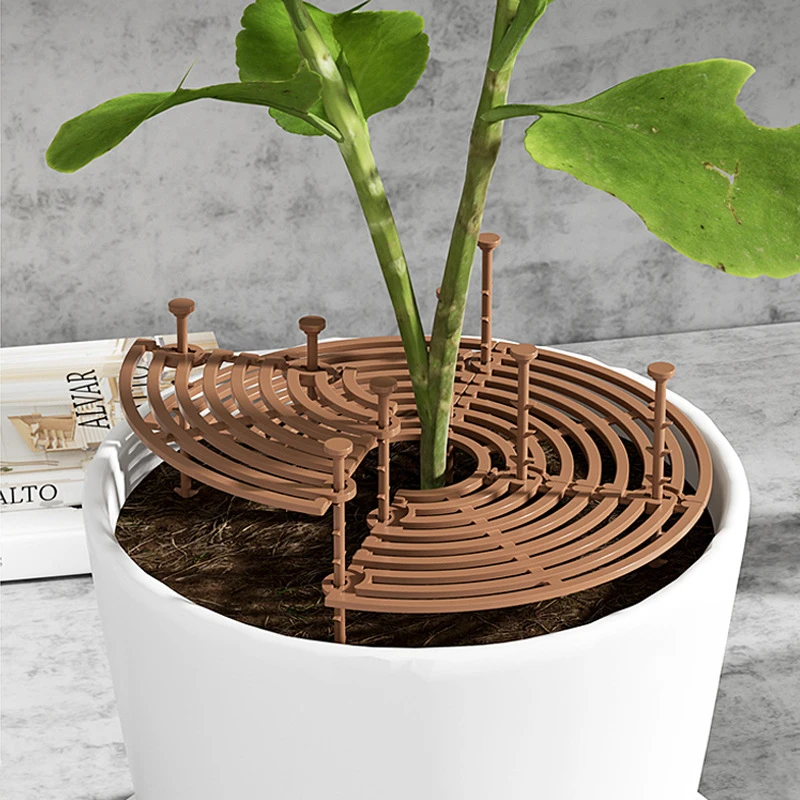 Description Picture 5 of item1PC Plant Pot Soil Guard With Nails Plant Pot Grid Flower Pot Cover Baby Safety Mouse Garden Home Plant Protector Repel Cats