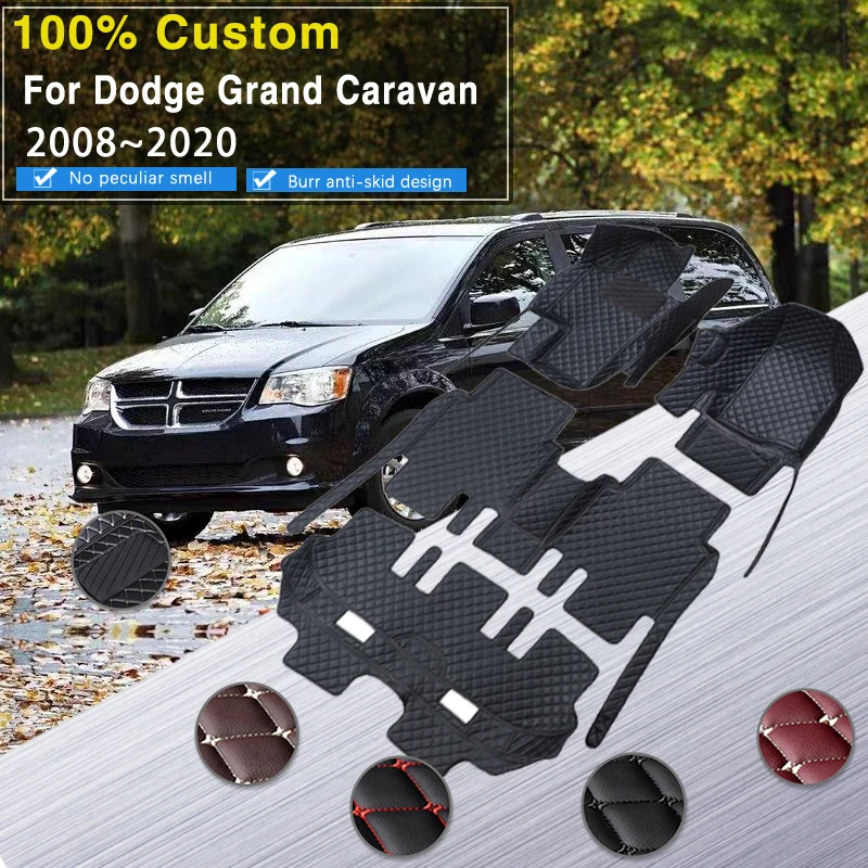 Car Mats Floor For Dodge Grand Caravan 2008~ 7seat Waterproof Car Floor Mat Ceubre Pisos Para Autos Accessories Interior