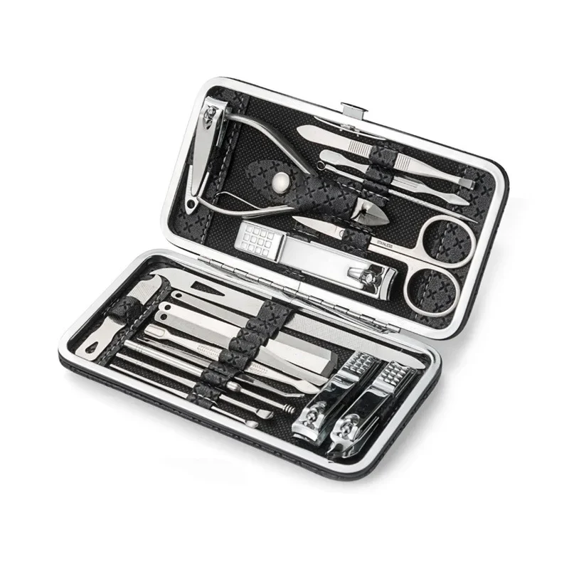 Nail Clipper Set 8/9/11/16/19 Pcs Manicure Cutters Stainless Steel Ear Spoon Nail Clippers Pedicure Art Tool Manicure