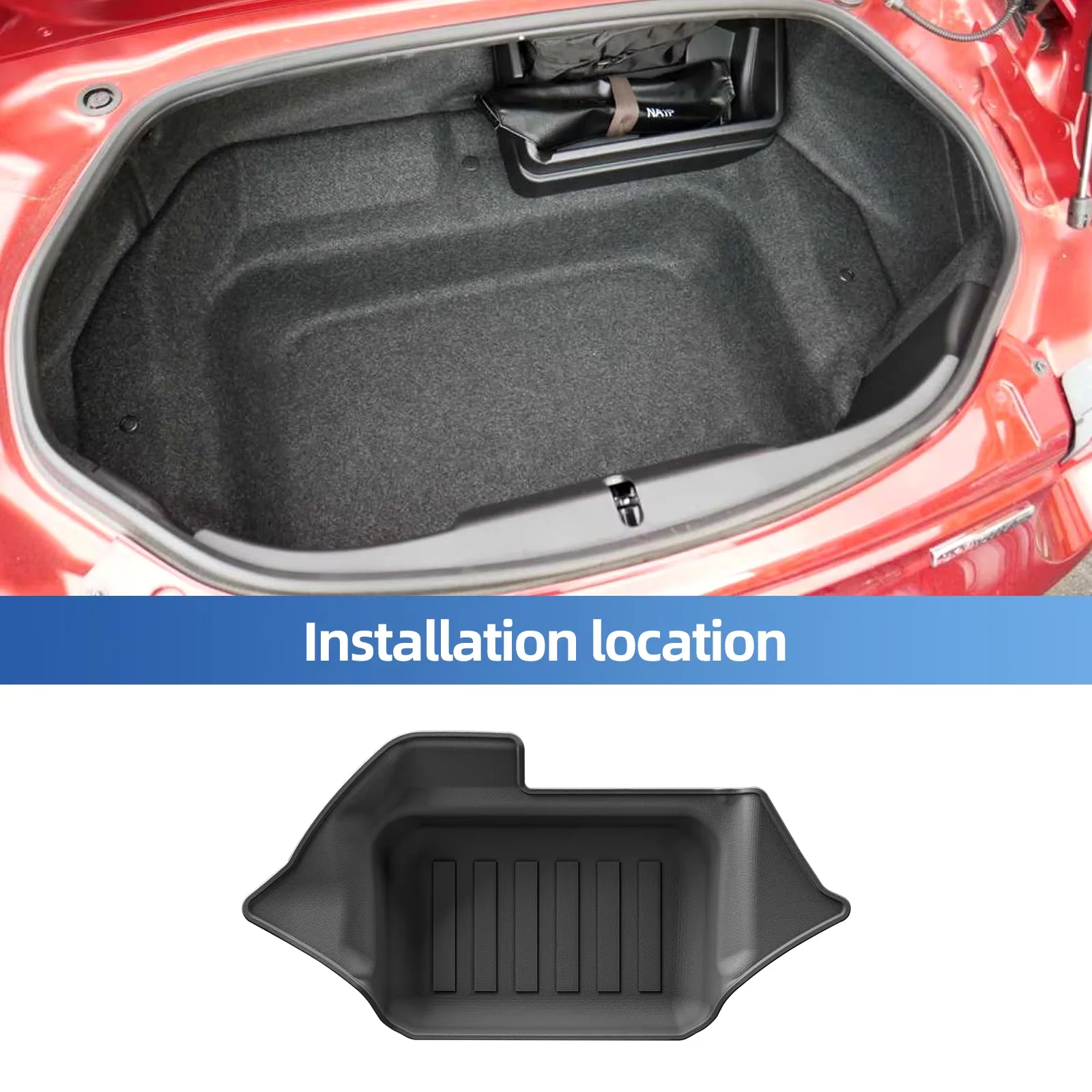 마쓰다 MX-5 MX5 MX 5 로드스터 2016-2024 TPE 3D 자동차 트렁크 패드 카고 라이너 트렁크 매트 모든 날씨용 블랙