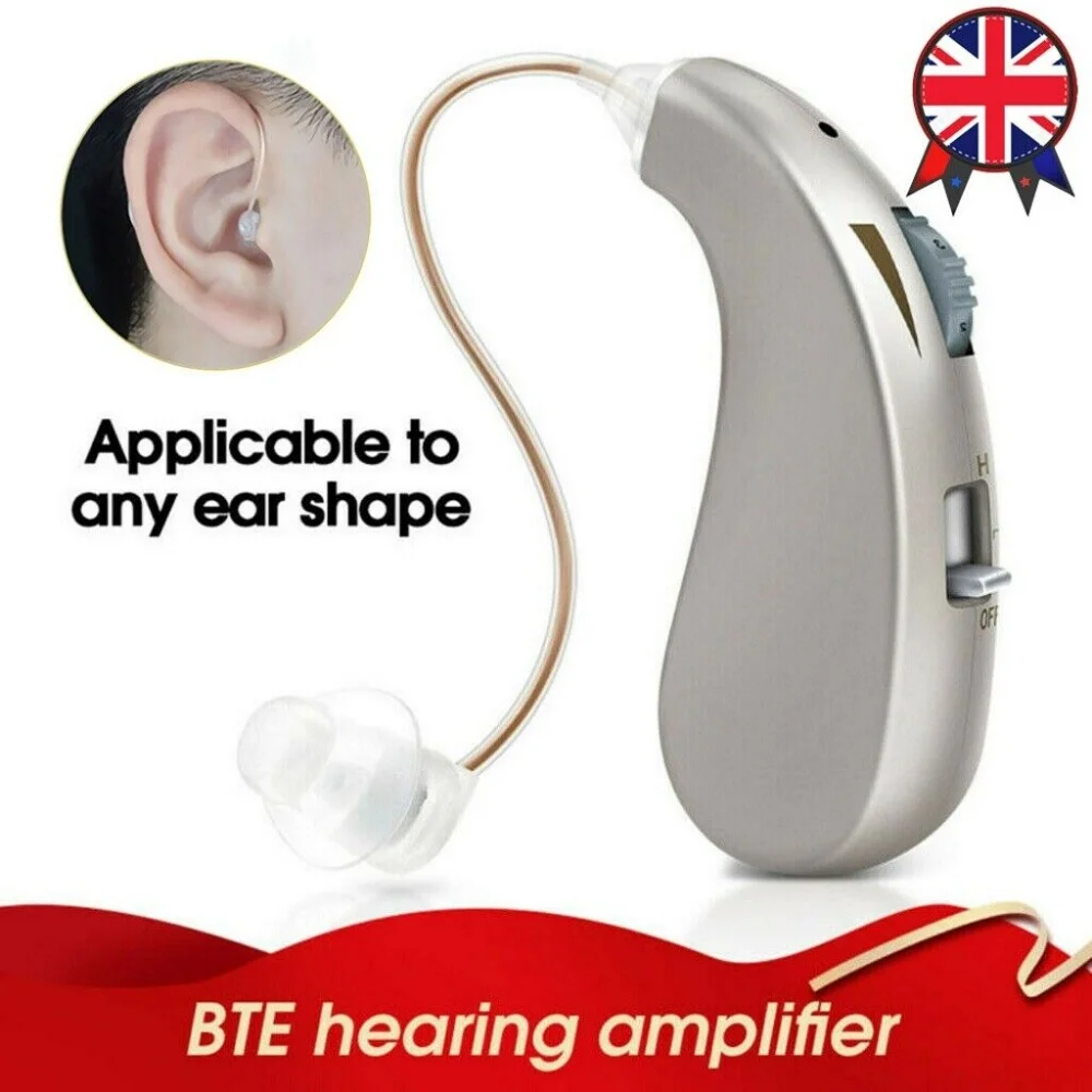 Rechargeable Digital Hearing Aid Enhancer Invisible BTE Ear Aids High-Power UK 2