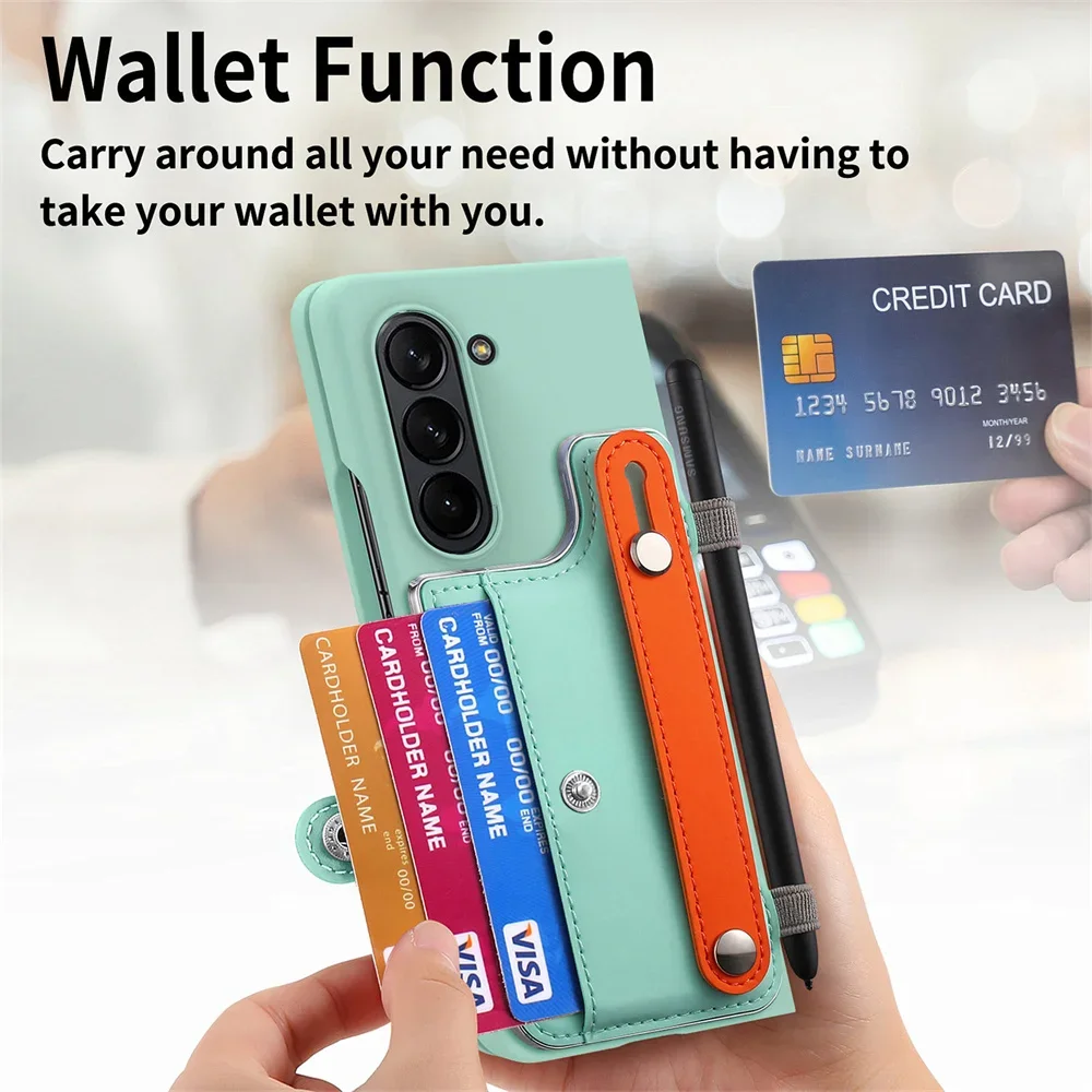 Premium Wallet Case with Card Slot, Screen Protector, Pen Holder & Wrist Strap - No Pen Included