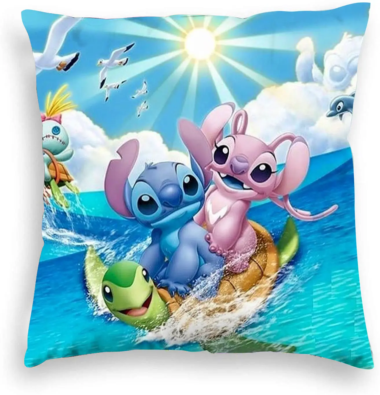 Hot Disney point housse de coussin jouets en peluche point taie d'oreiller  Anime kawaii taies d'oreiller maison Kawaii décoration cadeau 45x45cm