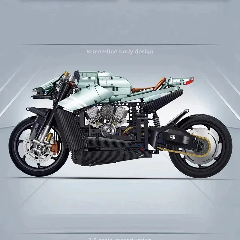 

GULY 60505 1:5 Technical Motorcycle Molder Building Blocks MOC Motorbike Bricks Educational Puzzle Toy Brithday Gifts For Kids