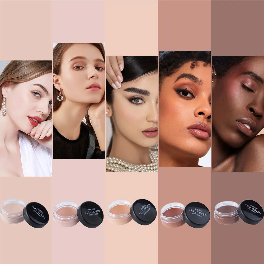 Full Coverage Concealer Makeup With Brush Waterproof Matte Smooth Concealer Corrector for Dark Spot Under Eye Circles makeup concealer waterproof concealer face concealer