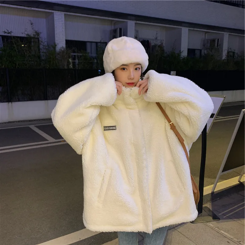 

Women's clothing, winter clothing, lamb wool jacket, women's plush jacket, women's fashion when wearing outerwear
