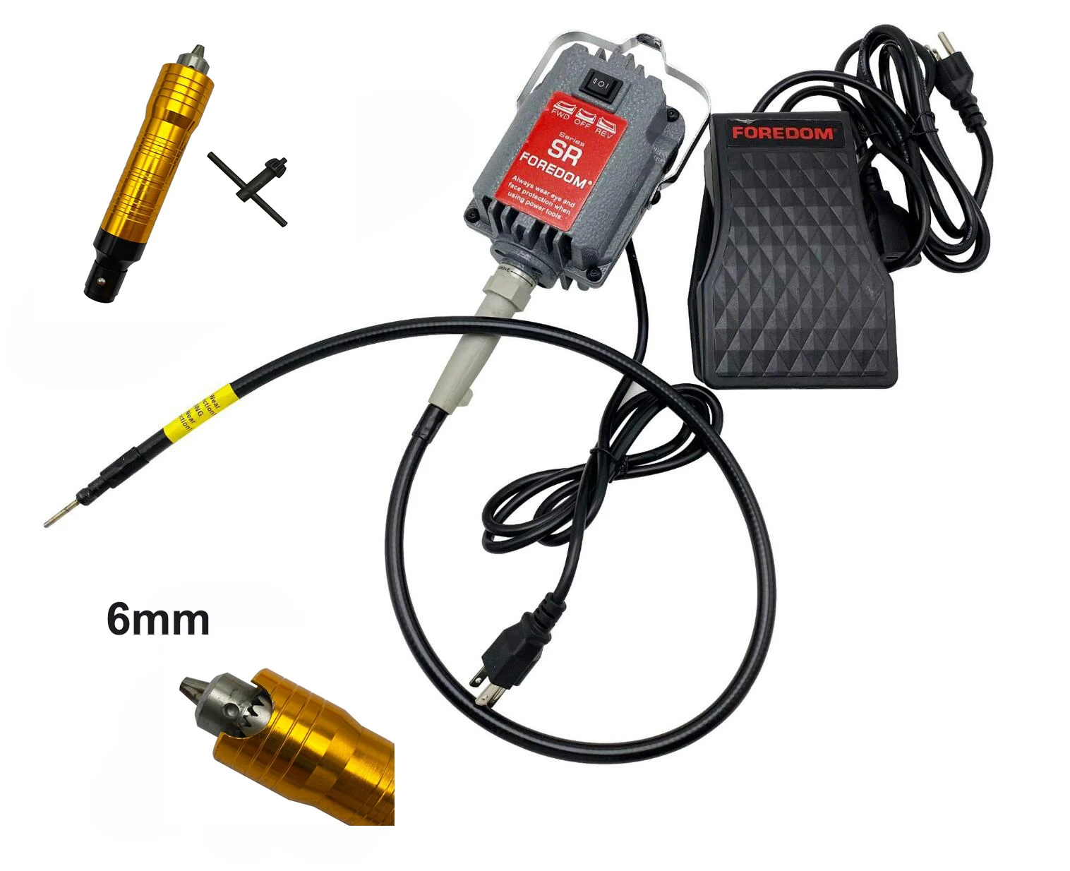 6Mm Raccogliere Smerigliatrice Flexshaft Rotary Hanging Motor Foredom Sr Lucidatrice Per Alberi Flessibili Kit Di Strumenti Per La Molatura Di Brunitu