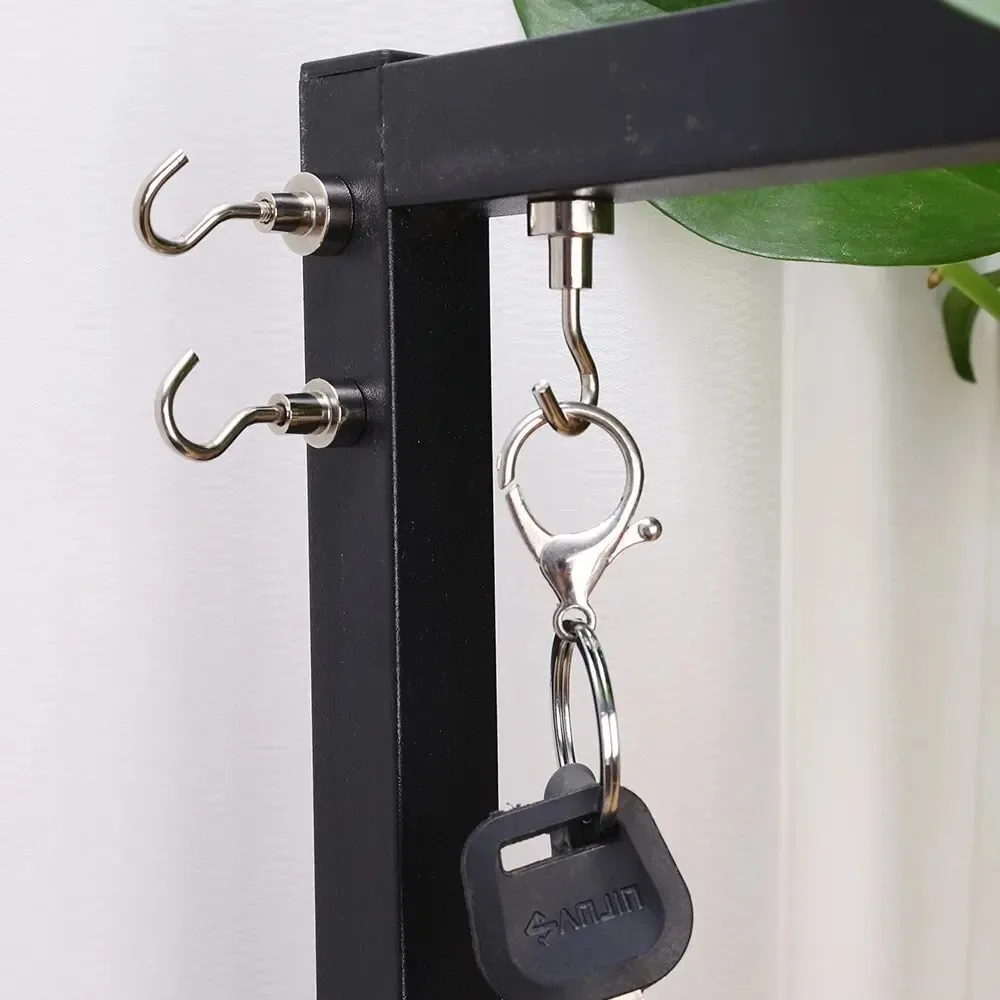 Metal Strong Magnetic Hooks Wall-mounted Heavy Duty Magnet Hook Key Coat Hanging Hanger Home Kitchen Bathroom Storage 1/2/4/8Pcs magnetic hooks